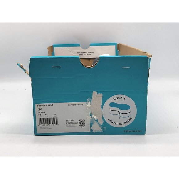 Converse Costa Collapsible Heel Low Ox Black White Womens 563434F Shoes Size 10 - Picture 10 of 10